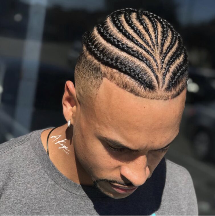 Cornrow Braids with Fade