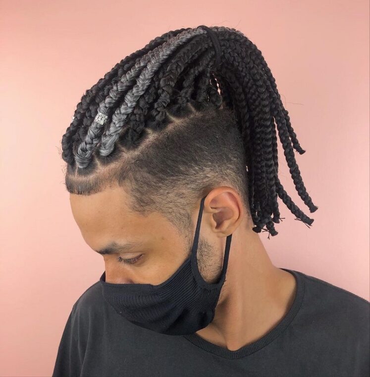 Rope Braided Updo for men