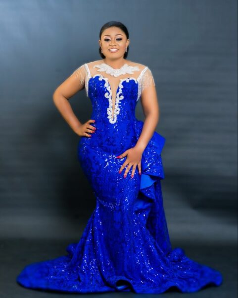 Royal Blue Lace Gown