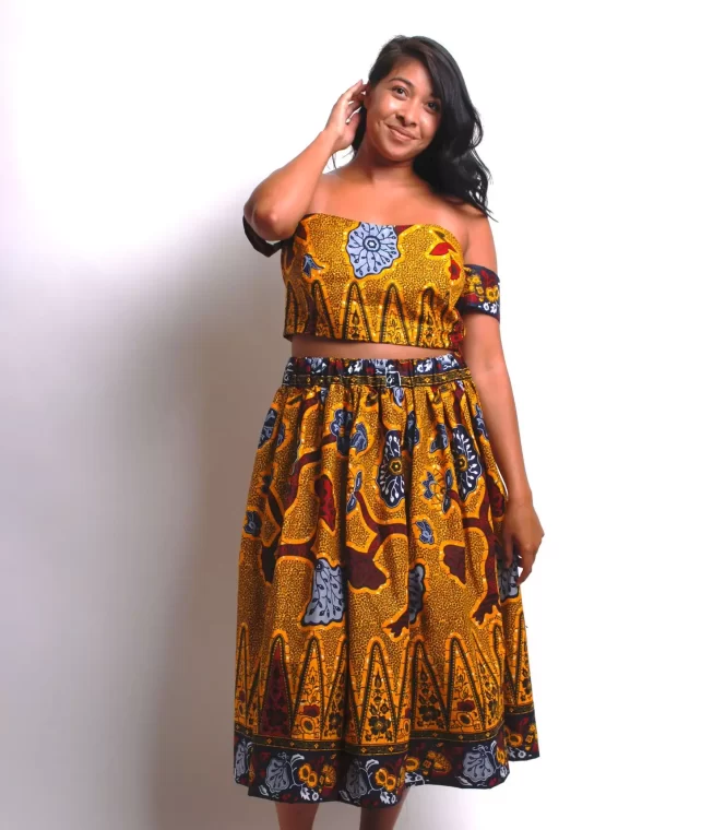 latest ankara styles crop top and skirt sets