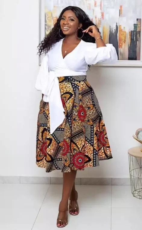 latest ankara styles flare skirts