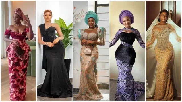 42 Photos Latest and Most Recent Asoebi In Lace Style