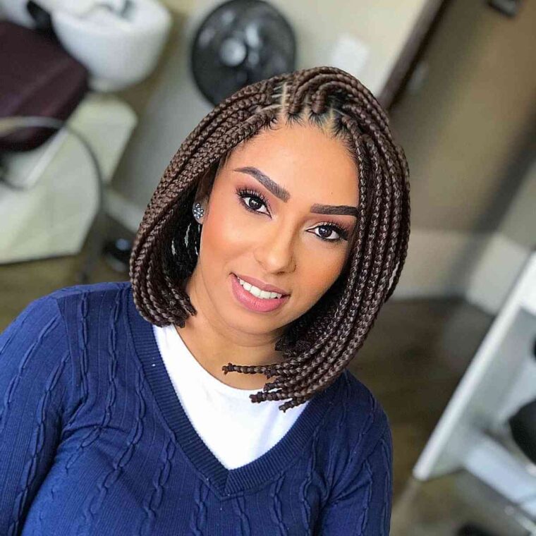 Chic ghana braids for short hair