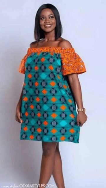 The asymmetrical Ankara shift dress