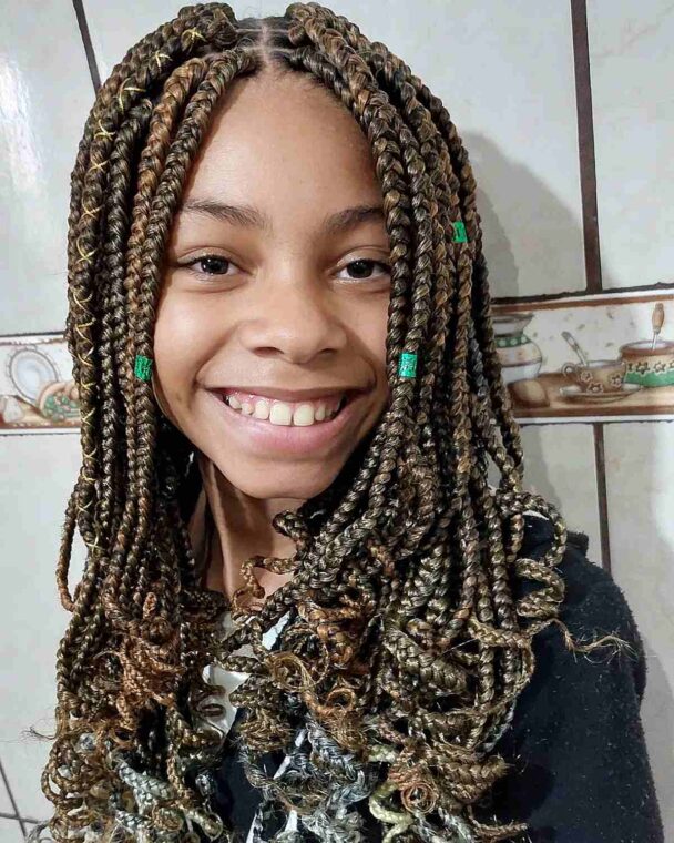 chunky box braids for kids around 8 years old