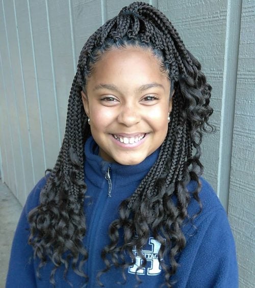 crochet braids + goddess box braids for natural hair