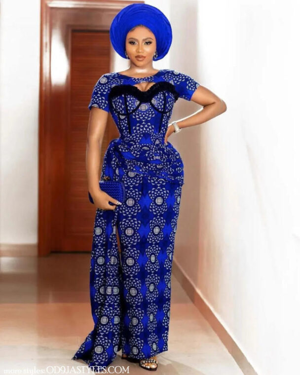 Ankara Long Gown Styles for Weddings