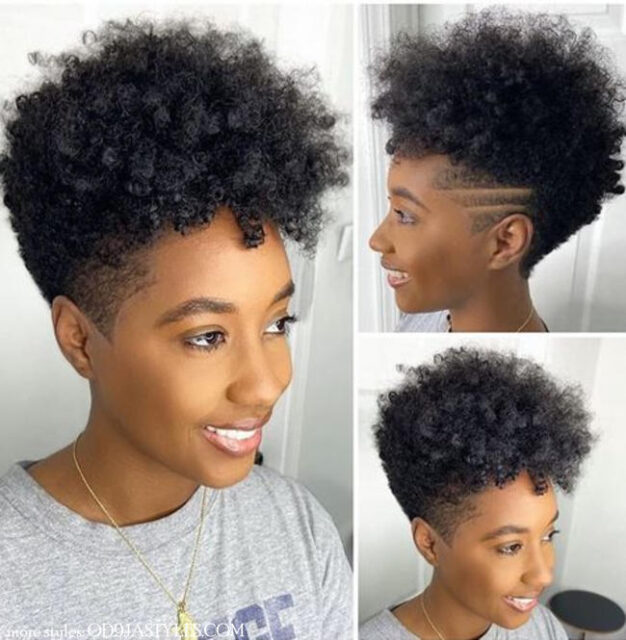 tapered haircut black female