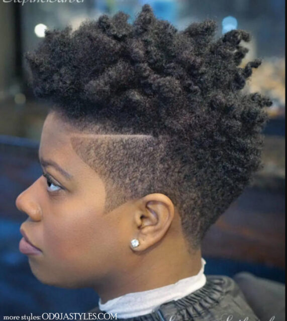 womens natural tapered haircut