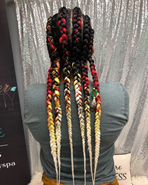 6 Strand Feed In Braids