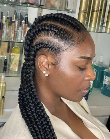 Feed In Braids to the Back