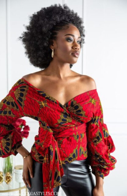 Trendy And Chic Off-Shoulder Ankara Designs For Stylish Women | OD9JASTYLES