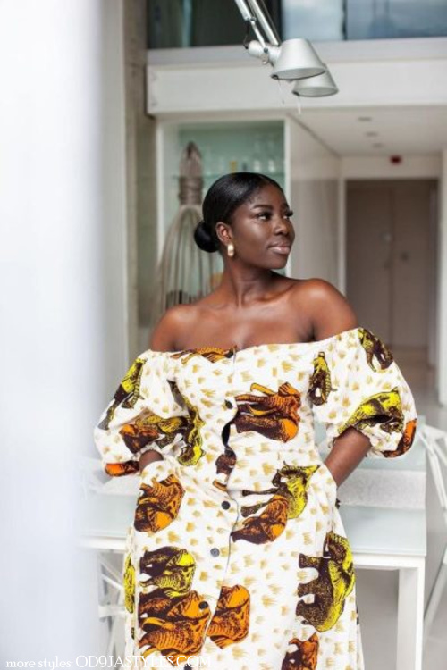 Trendy and Chic Off-Shoulder Ankara Designs for Stylish Women – OD9JASTYLES