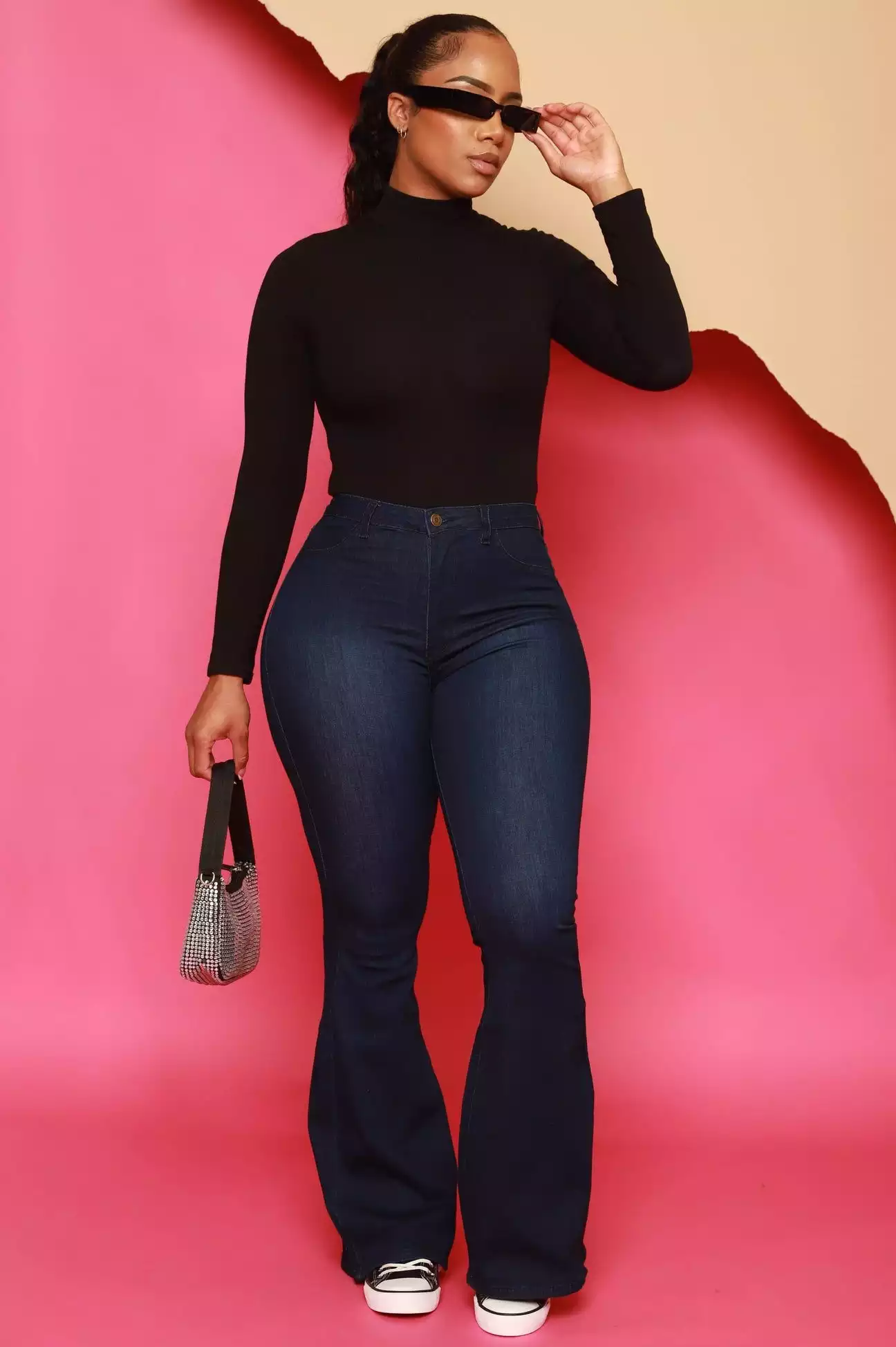 high waisted flare jeans