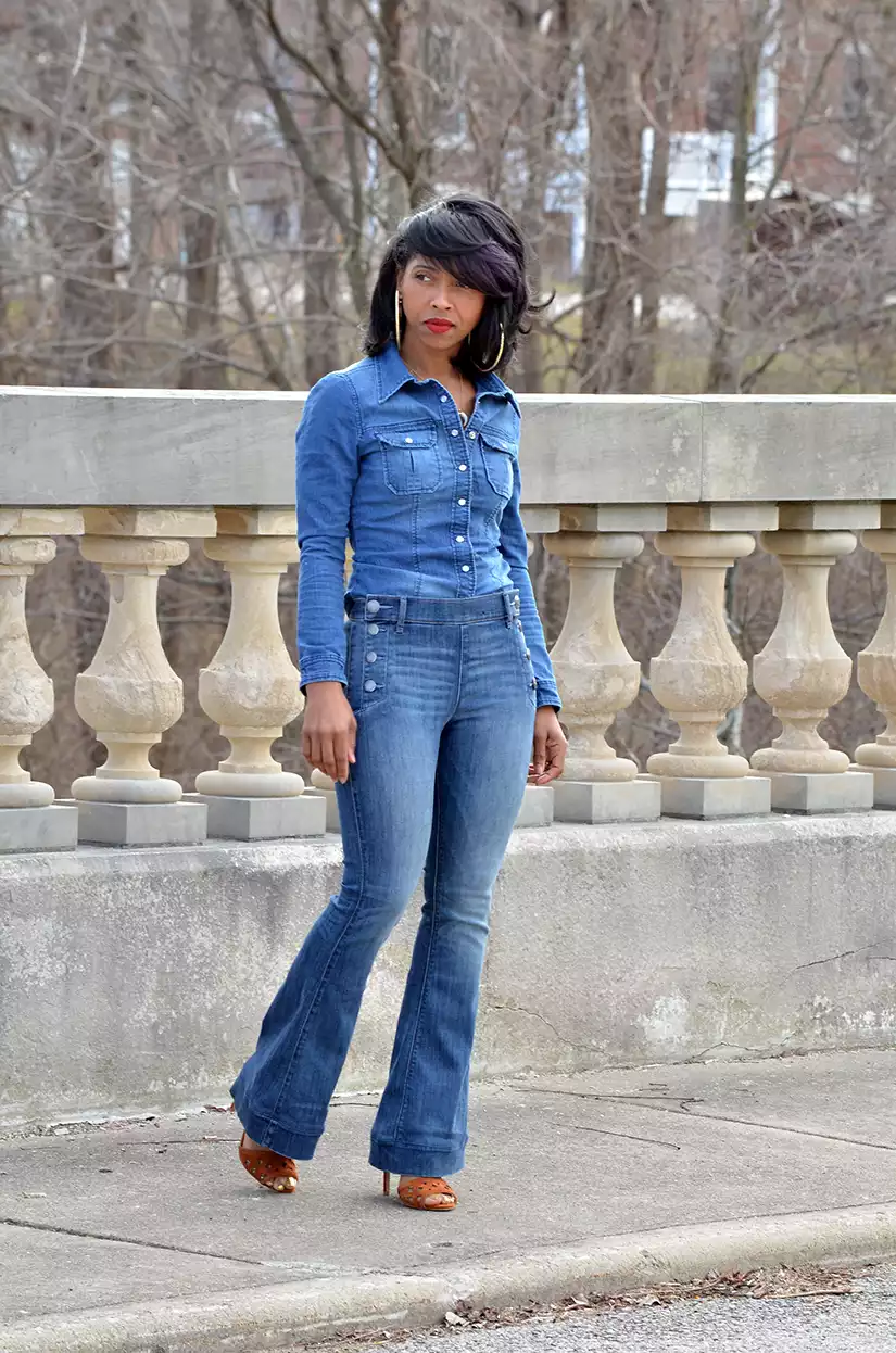 high waisted flare jeans