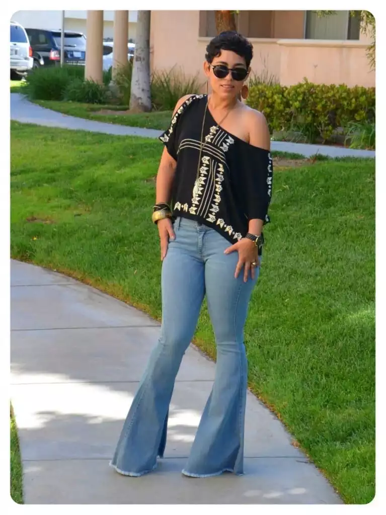 high waisted flare jeans