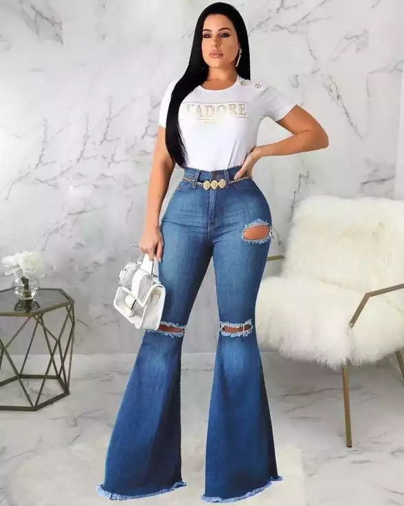 high waisted flare jeans 