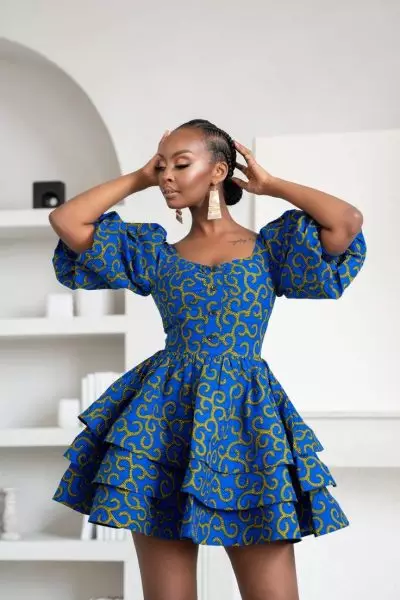 Tiered Ankara dress styles