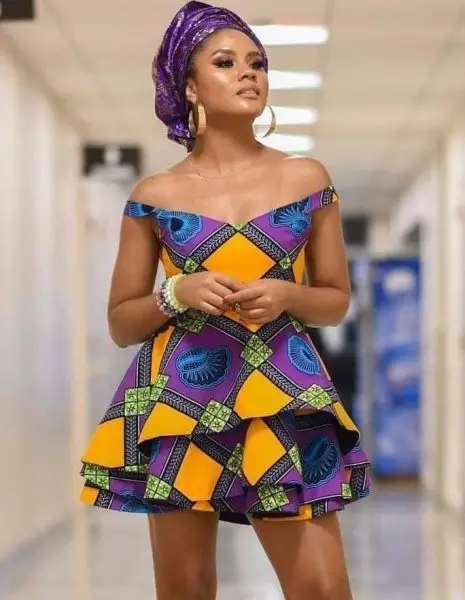 Tiered Ankara dress styles