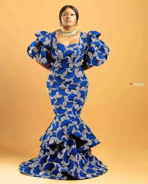 Tiered Ankara dress styles