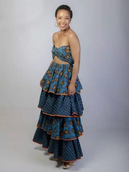 Tiered Ankara dress styles