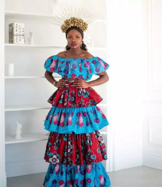 Tiered Ankara dress styles