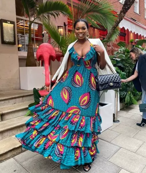 Tiered Ankara dress styles