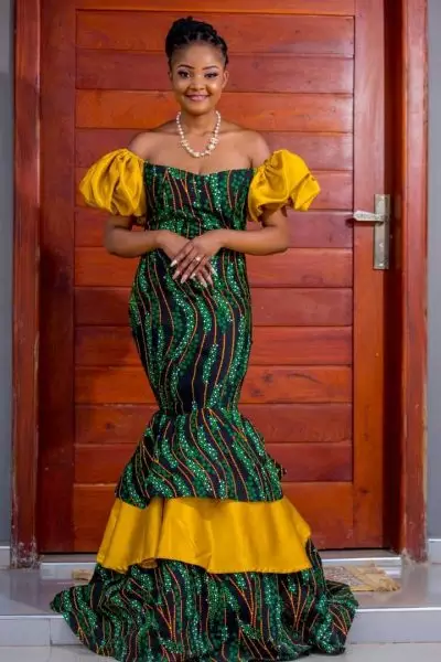 Tiered Ankara dress styles