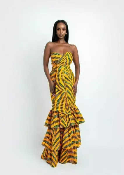 Tiered Ankara dress styles