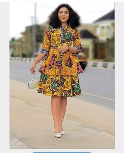 Tiered Ankara dress styles