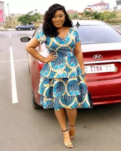 Tiered Ankara dress styles