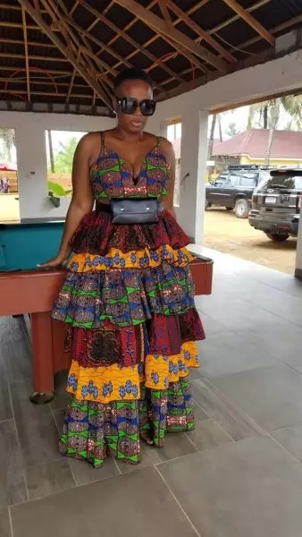 Tiered Ankara dress styles