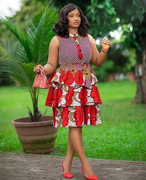 Tiered Ankara dress styles