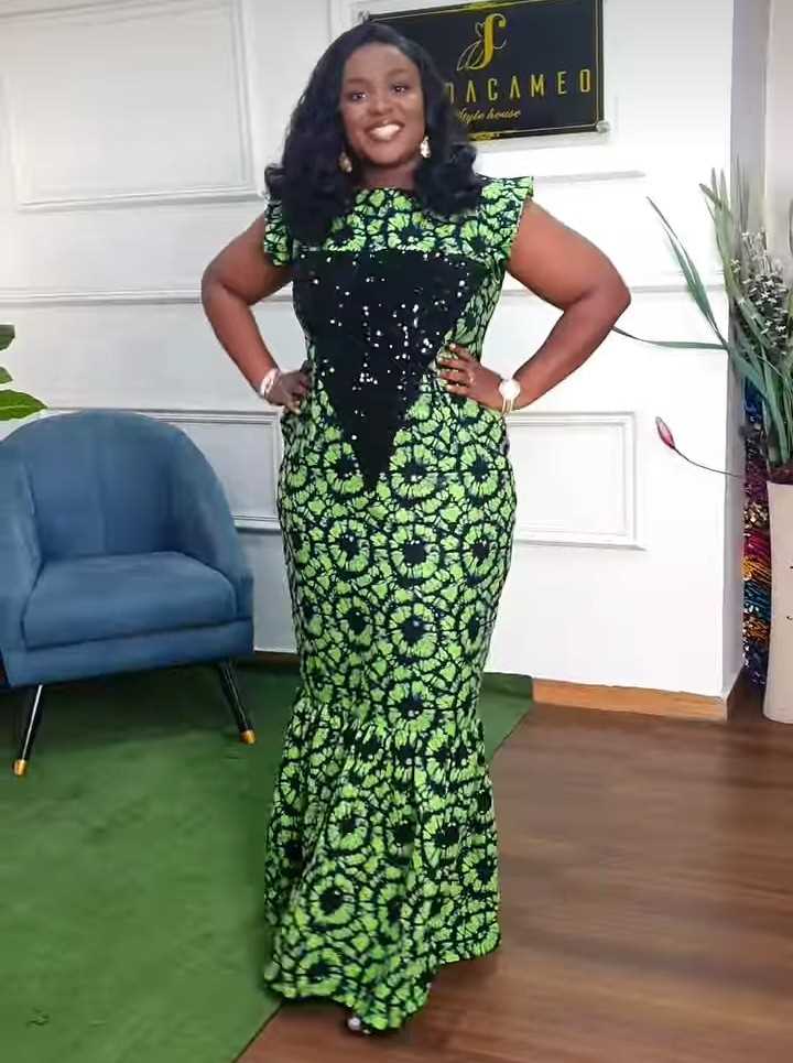 Styles of Long Ankara Gowns Ladies