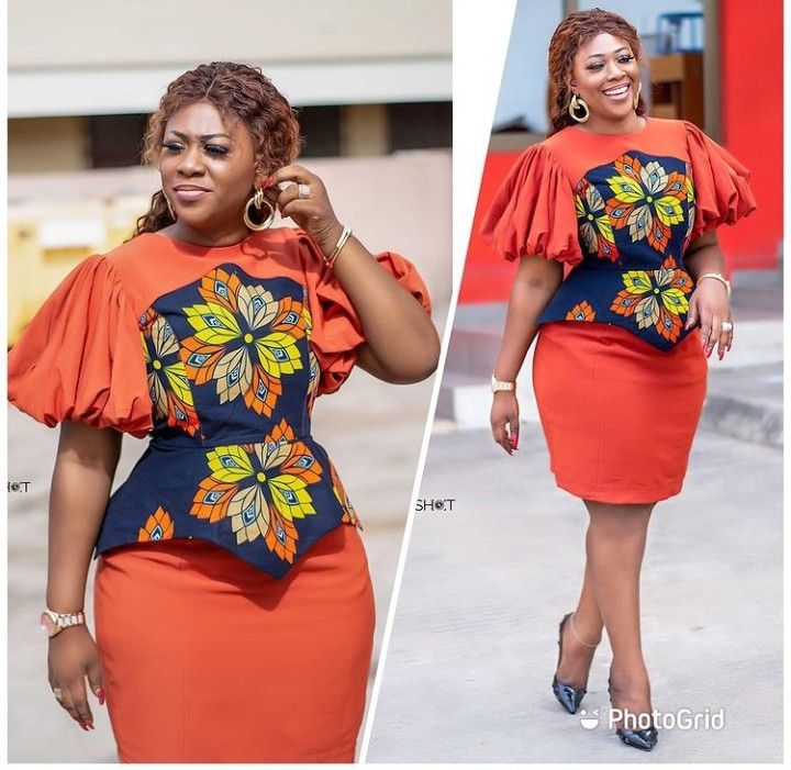 Ankara Short Gown For Curvy Lady (6)