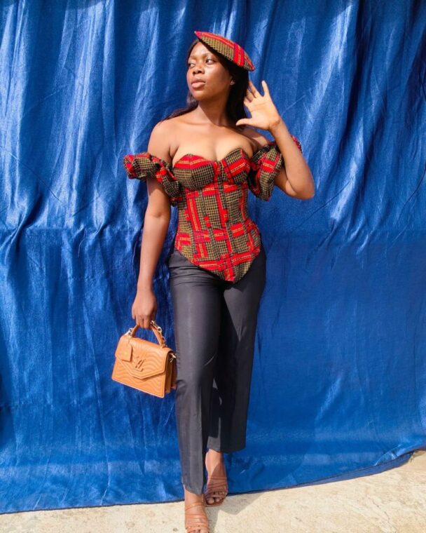 Corset African Print Blouse