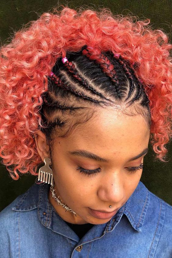 Curly Half-Braids: Showcase Your Natural Curls